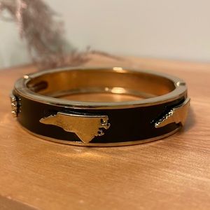 Gold and black cuff bracelet